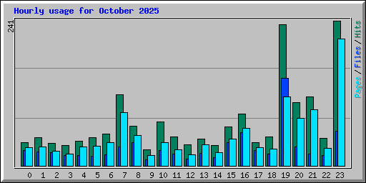 Hourly usage for October 2025