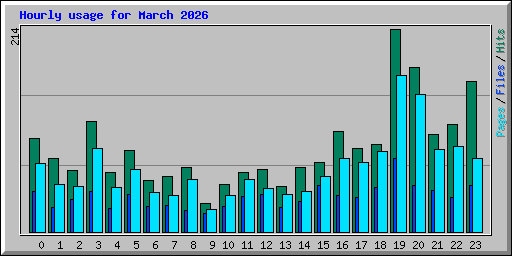 Hourly usage for March 2026